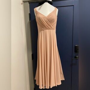 Davids Bridal Champagne Bridesmaid Dress